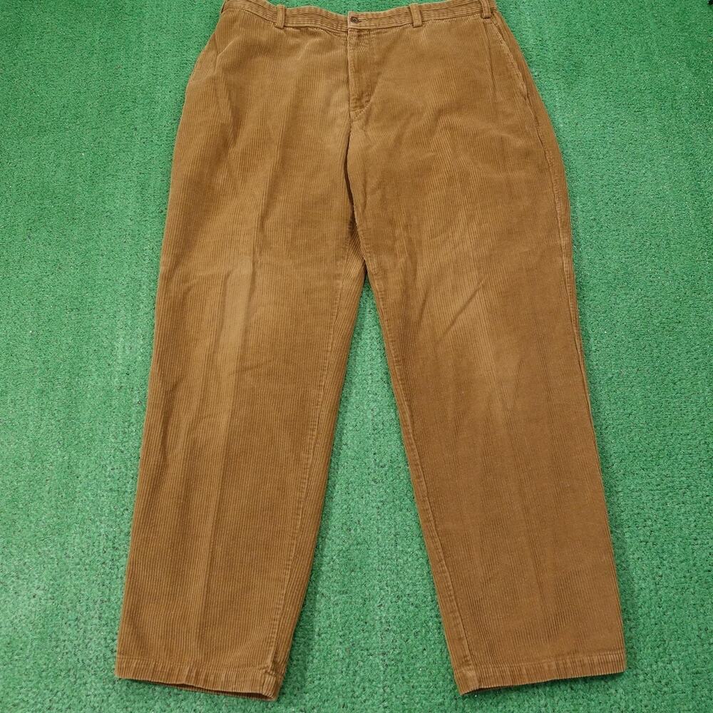 Brooks Brothers Pants Mens 38x32 Brown Corduroy Dress Pants‎ Flat Front